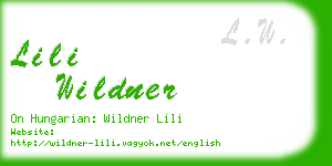 lili wildner business card